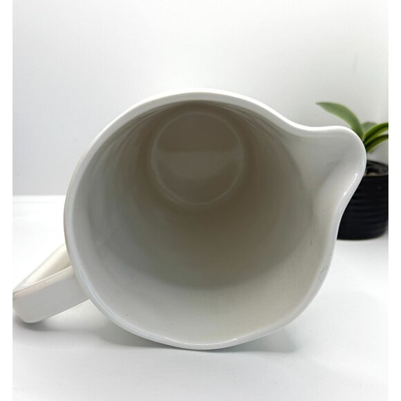 Rae Dunn Artisan Collection By Magenta White Ceramic Pitcher "Refresh" - Picture 4 of 7